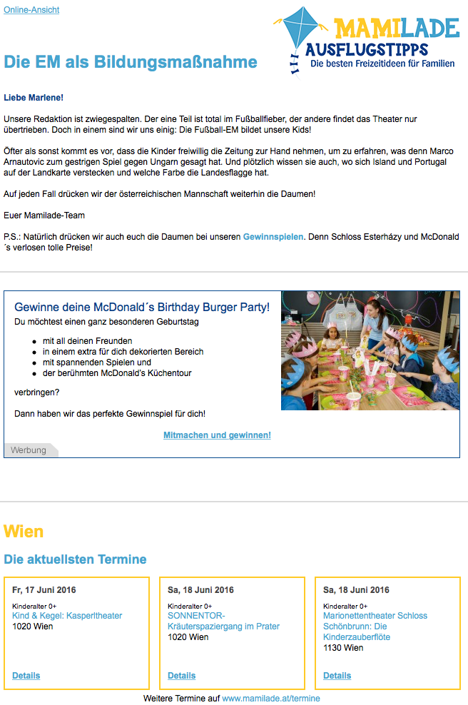 Mamilade Newsletter Mamilade Newsletter