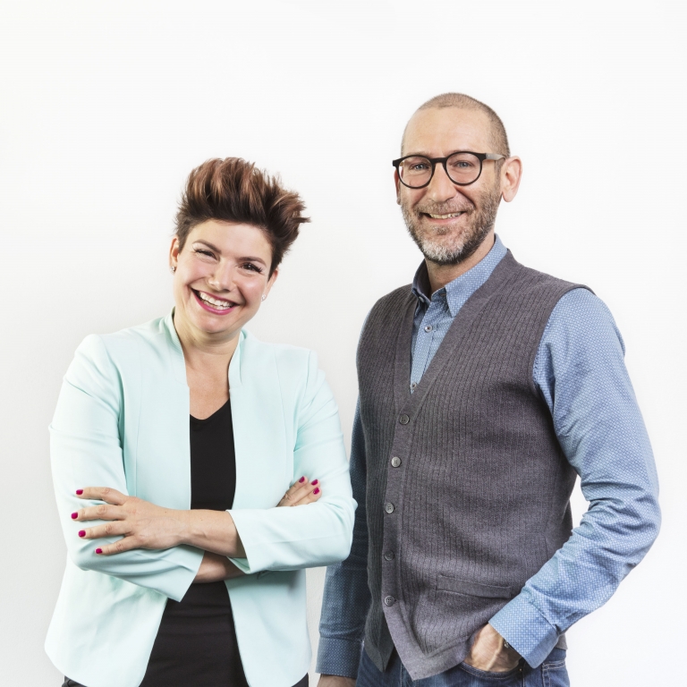Geschäftsführerin Elisabeth Plattensteiner und Gründer Bernd Platzer von Purpur Media